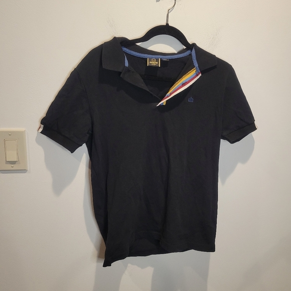Merc London Mens Size M Colored Stripes Tusle Cotton Polo - Picture 1 of 6